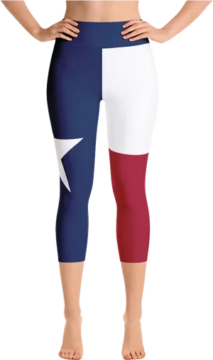 Texas Flag Inspired Leggings PNG Image