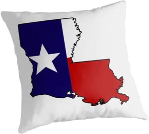 Texas Flag Outline Pillow Design PNG Image