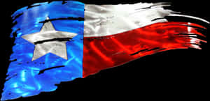 Texas Flag Painted Brush Stroke PNG image with transparent background