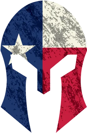 Texas Flag Spartan Helmet Graphic PNG Image