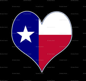 Texas Love Heart Flag PNG image with transparent background