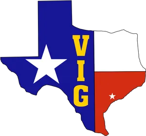 Texas Map Graphicwith Starand Text PNG Image