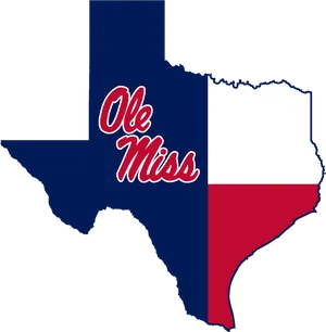 Texas Ole Miss Mashup Graphic PNG Image