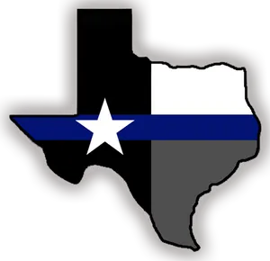 Texas Outlinewith Flag Design PNG Image