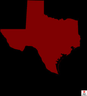 Texas Silhouette Red Background PNG image with transparent background