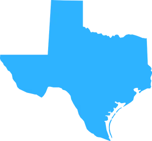 Texas State Outline Blue Background PNG Image