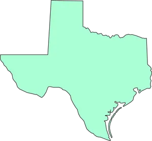 Texas State Outline Graphic PNG Image