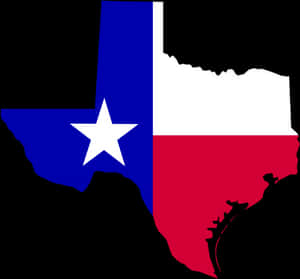 Texas State Outlinewith Flag PNG image with transparent background