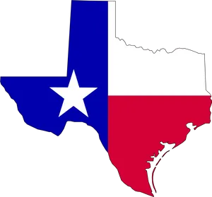 Texas State Outlinewith Flag PNG Image