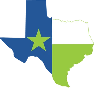 Texas State Outlinewith Starand Flag Colors PNG Image