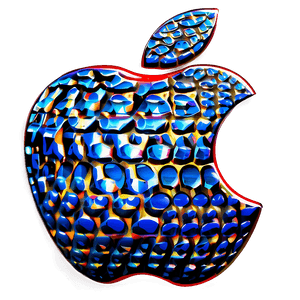 Textured Apple Logo PNG hug PNG image with transparent background
