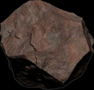 Textured Boulder Isolatedon Black PNG image with transparent background