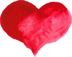 Textured Red Heart Shaped Illustration PNG Image