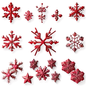 Textured Red Snowflake Png Nkf PNG Image