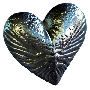 Textured Silver Heart Png 97 PNG Image