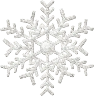 Textured Snowflake Illustration PNG Image