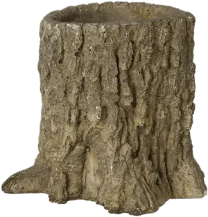 Textured Tree Trunk Section PNG Image