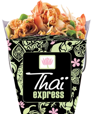 Thai Express Noodle Box PNG Image