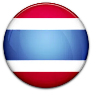 Thai National Flag Button PNG Image