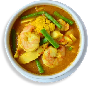 Thai Shrimpand Vegetable Curry PNG Image