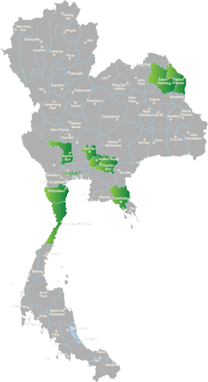 Thailand Administrative Divisions Map PNG image with transparent background