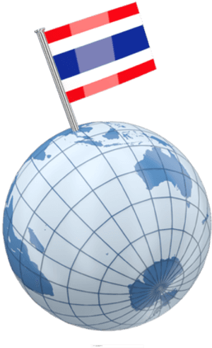 Thailand Flagon Globe PNG image with transparent background