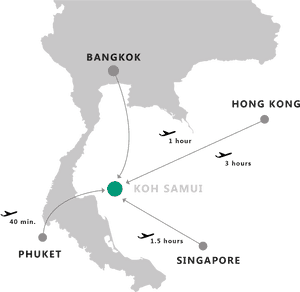 Thailand Flight Duration Map PNG image with transparent background