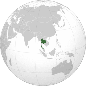 Thailand Locationon Globe PNG image with transparent background