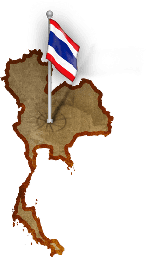 Thailand Mapand Flag PNG image with transparent background