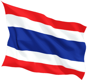 Thailand National Flag Waving PNG image with transparent background