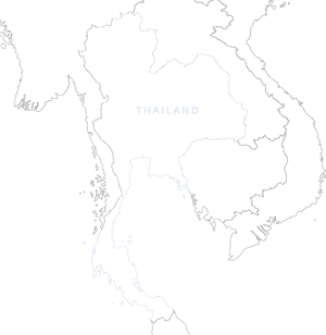 Thailand Outline Map PNG image with transparent background
