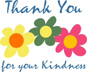 Thank You Floral Kindness Graphic PNG Image