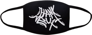 Thank You Graffiti Style Face Mask PNG Image