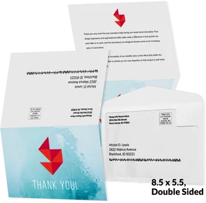 Thank You Mail Mockup Design PNG Image