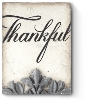 Thankful Embossed Journal Cover PNG Image