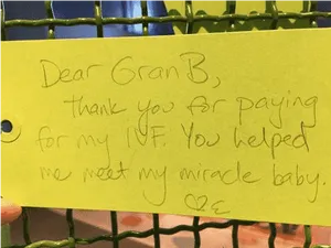 Thankful Noteto Gran PNG Image