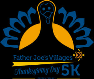 Thanksgiving Day5 K Run Logo PNG image with transparent background