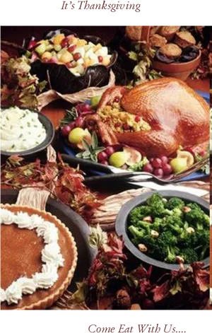 Thanksgiving Dinner Spread.jpg PNG Image