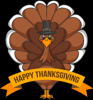 Thanksgiving Turkey Cartoon Illustration PNG image with transparent background