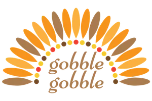 Thanksgiving Turkey Graphic Gobble Gobble PNG Image