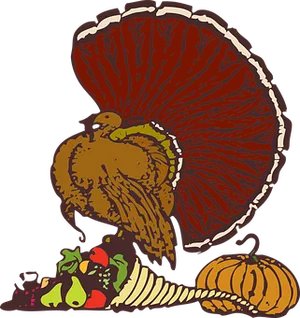 Thanksgiving Turkey Illustration PNG Image