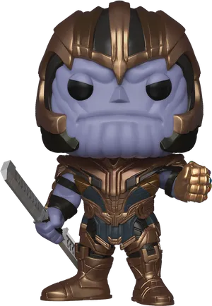 Thanos Funko Pop Figure PNG Image