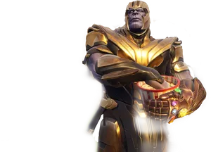 Thanos Holding Popcorn Bucket PNG Image