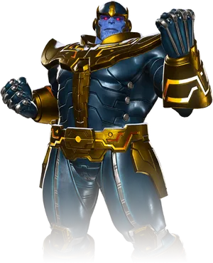 Thanos In Armor Stance PNG Image