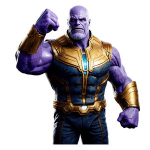 Thanos in Battle Pose PNG xlo65 PNG image with transparent background