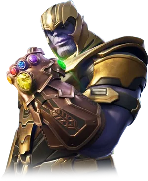 Thanos_with_ Infinity_ Gauntlet PNG Image