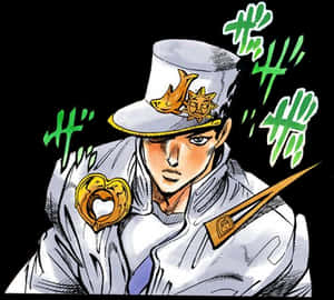 That Does Explain Why He Has A Set Square In His Outfit - Jotaro Kujo Eyes Of Heaven PNG image with transparent background