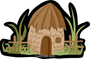 Thatched Roof Hut Clipart PNG Image