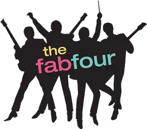 The Fab Four Iconic Silhouette PNG Image