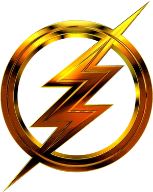 The Flash Golden Logo PNG Image